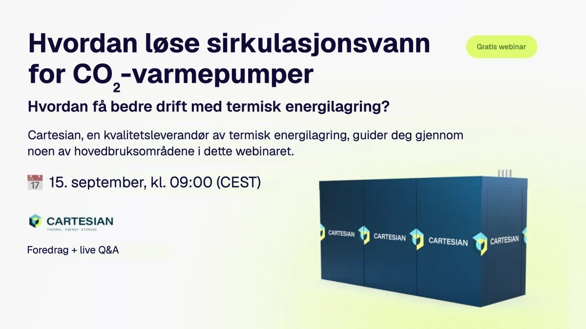 Hvordan løse sirkulasjonsvann for CO₂-varmepumper. Hvordan få bedre drift med termisk energilagring?
